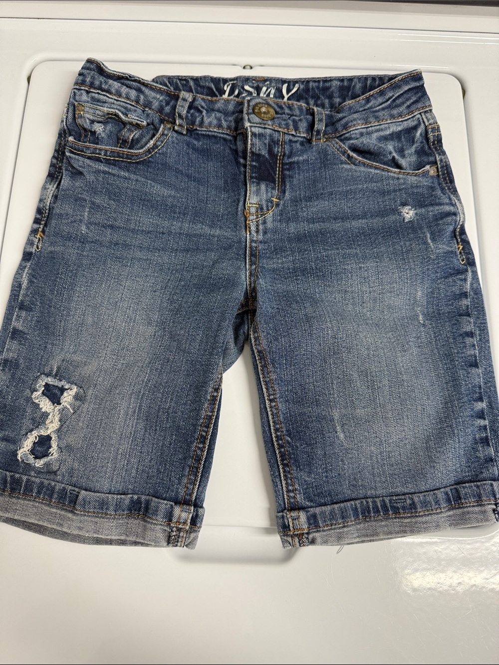 Kids Denim Bermuda Shorts - Faded Blue